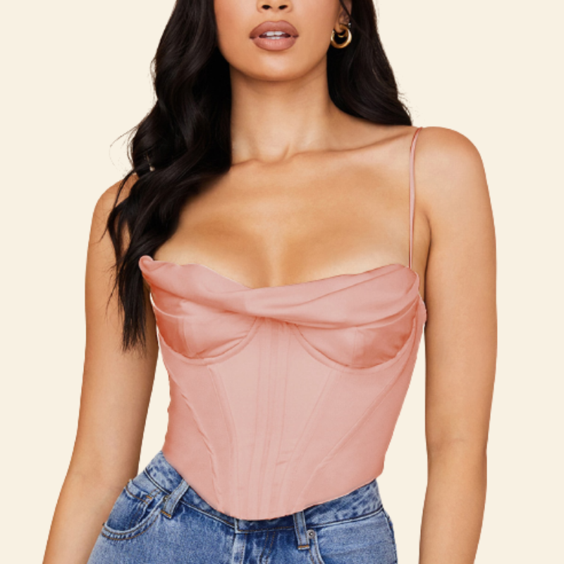Top Corset Élégant Rose