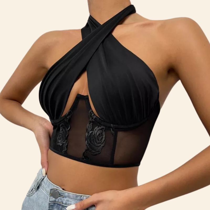 Top noir corset