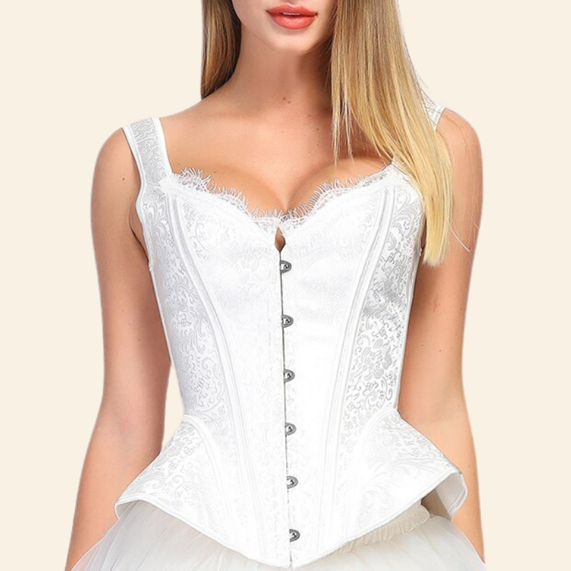corset gothique à bretelles et lacets