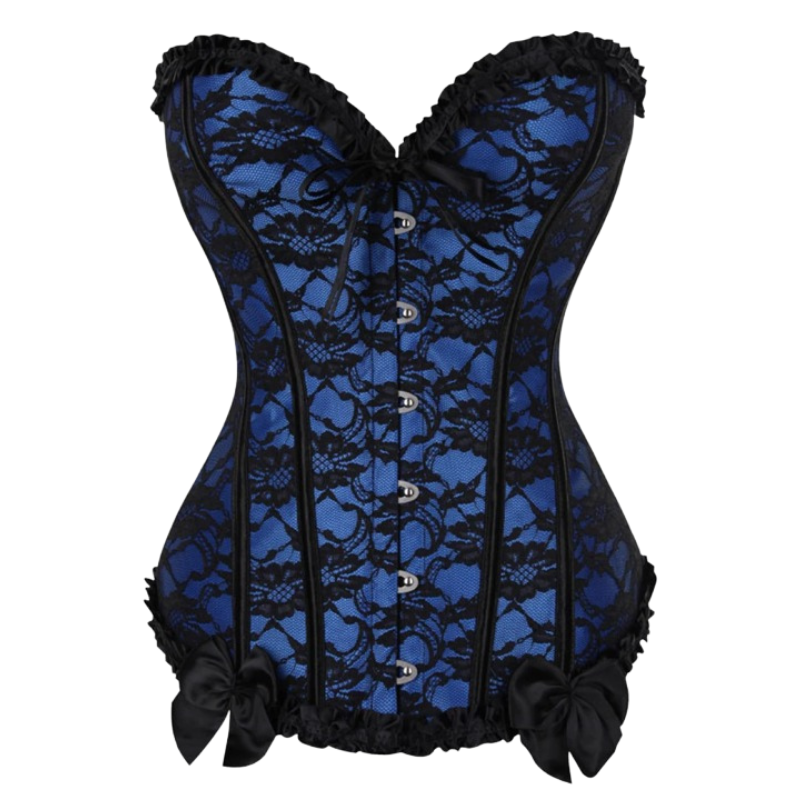 corset bleu gothique