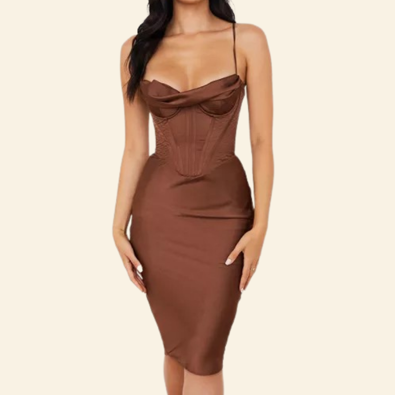tenue corset marron