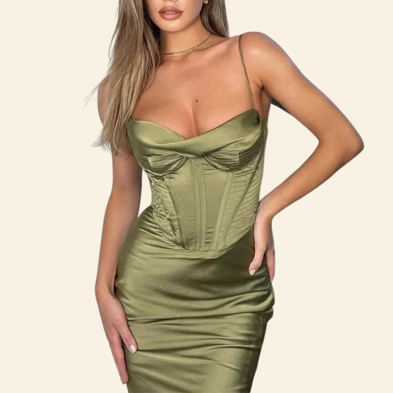 tenue verte de soirée