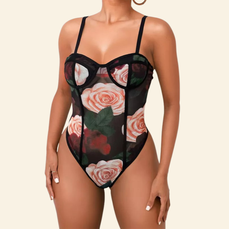 top corset fleuri pour femme