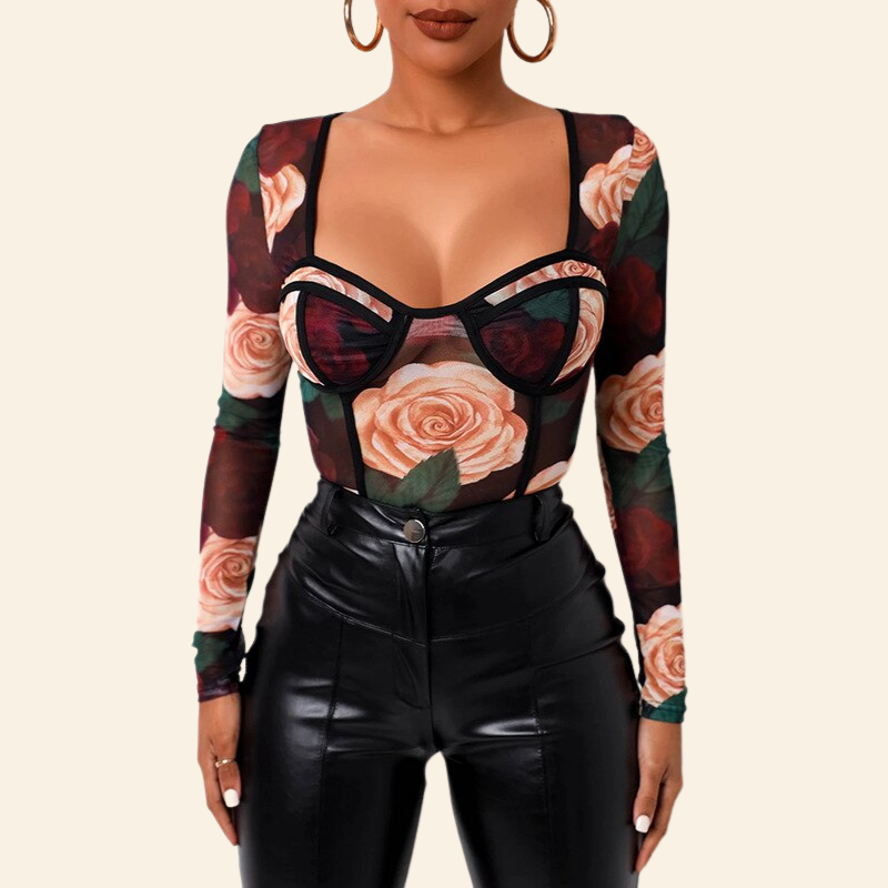 Top Corset Fleuri