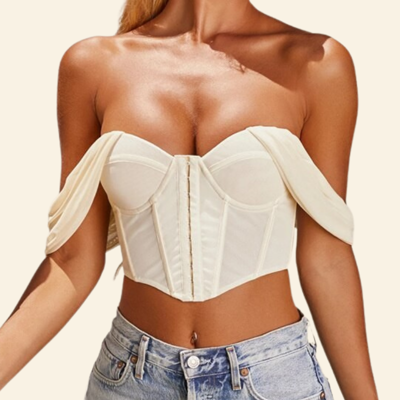 Raffinement et style avec corset beige