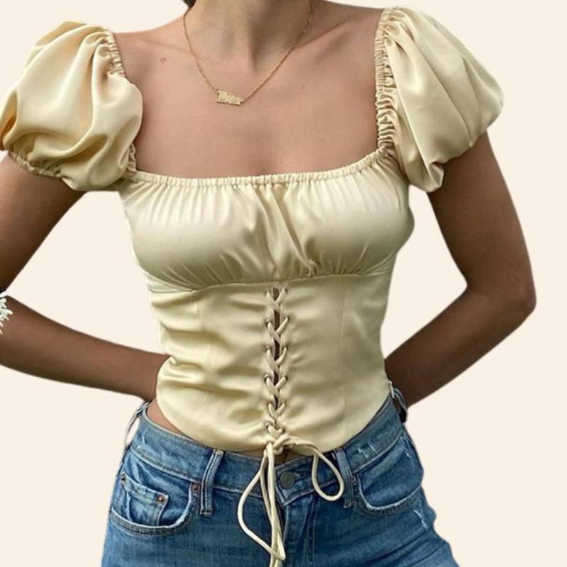 corset féminin jaune