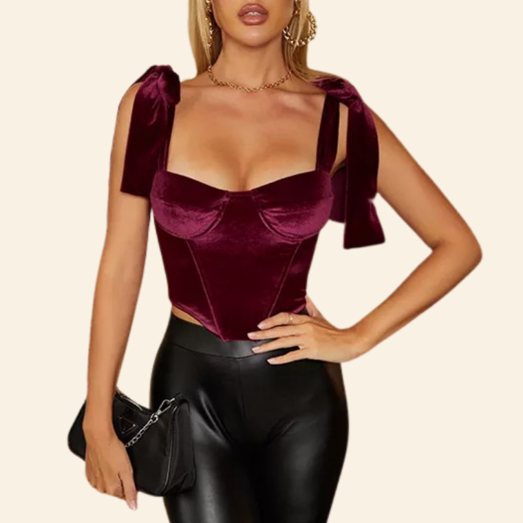 Mode Bustier En Velours