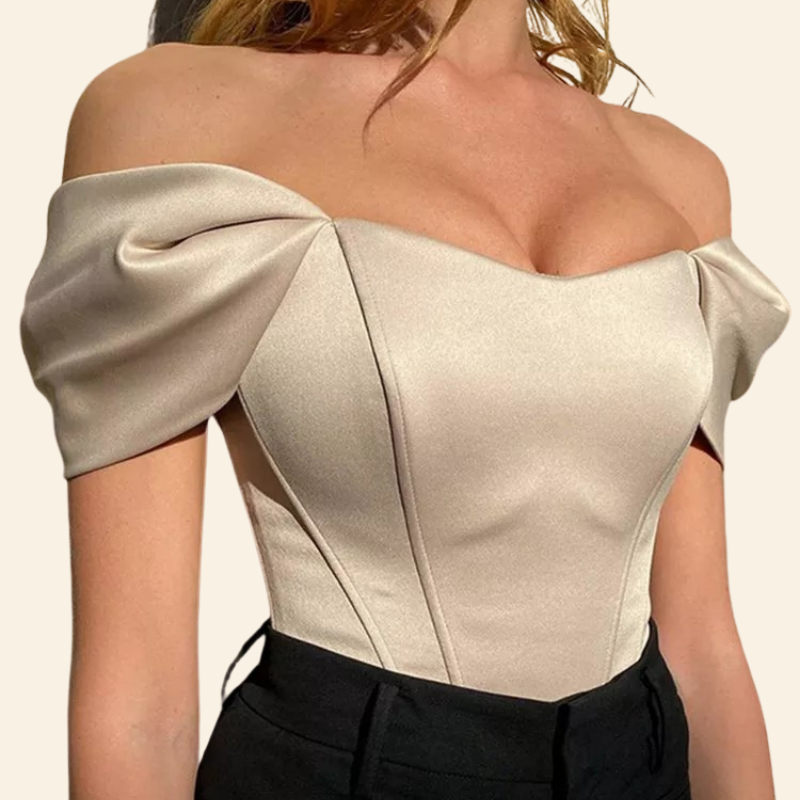 corset femme élégant beige
