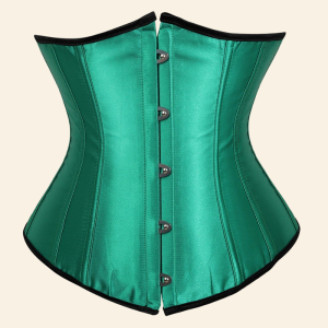 corset gothique en satin vert