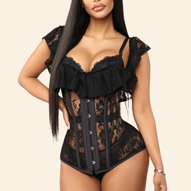 corset sexy à volants