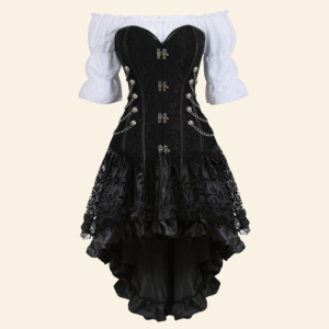 robe corset steampunk noir